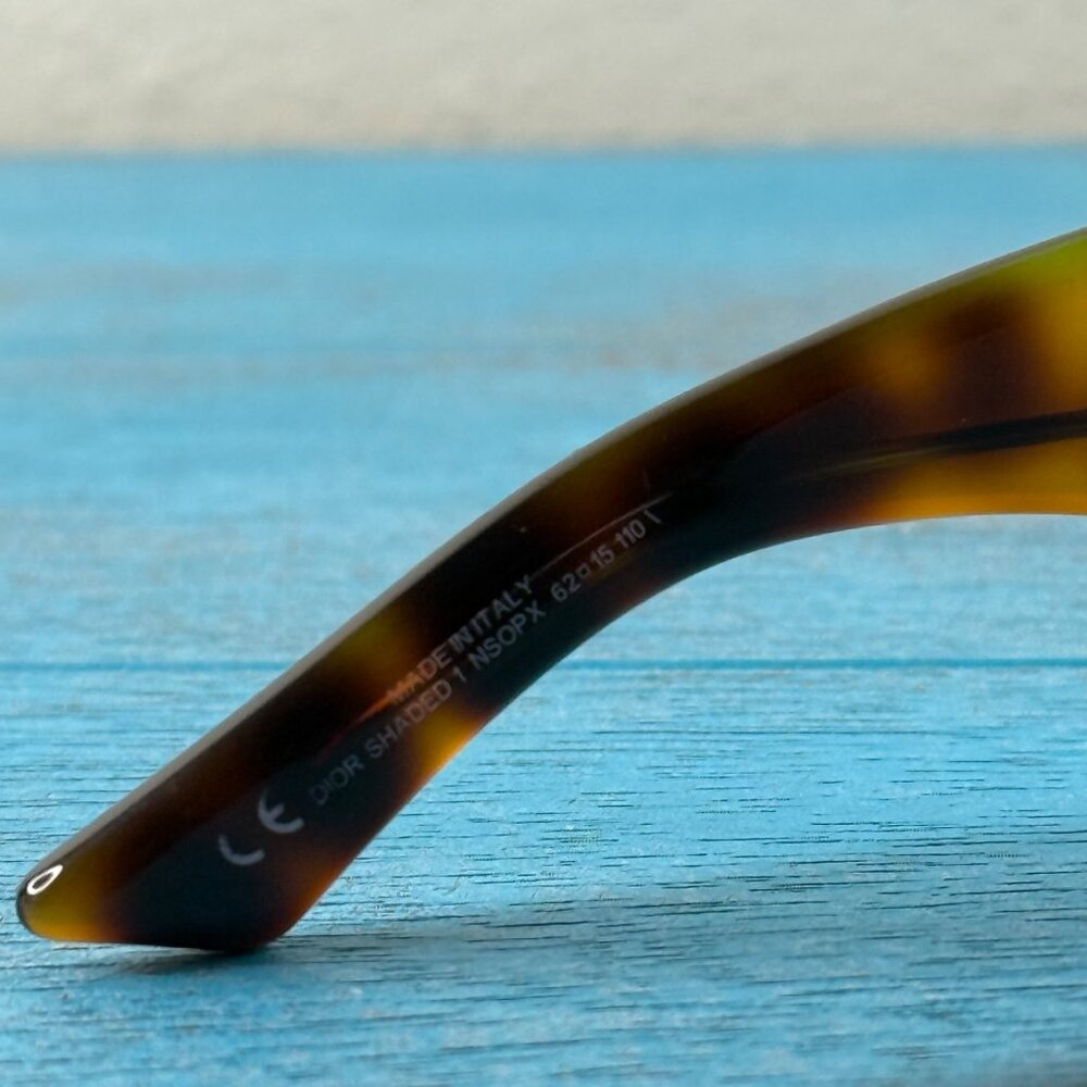 Dior Shaded 1 NSOPX Tortoise Shell Brown Authenic Sunglasses - Picture 6 of 10